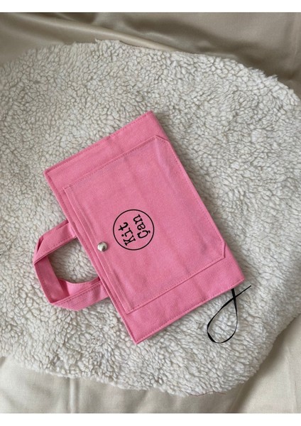 Baskılı Kitap Çantası Yıkanabilir Halı Desen Pembe fiyatları