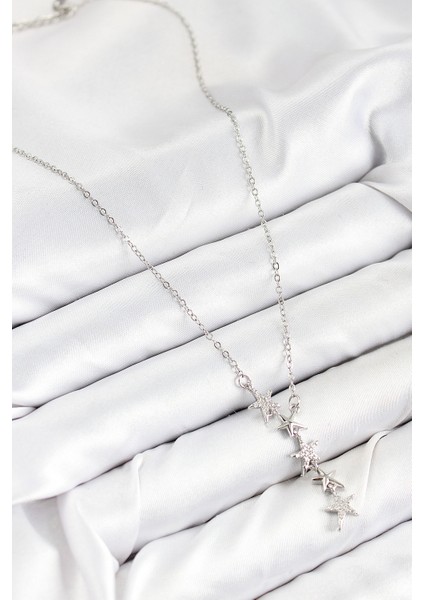 316L Çelik Yıldız Model Gümüş Renk Kadın Kolye fiyatları