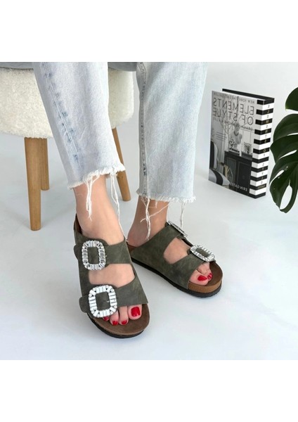 Nool Yeşil Nubuk Terlik fırsatları