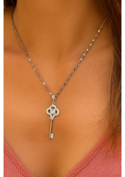 Mystic Anahtar Çelik Kolye