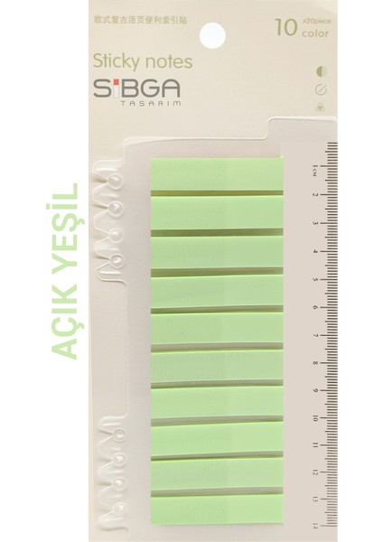 Şeffaf Yeşil Renkli Postit Post-It Post It. Kitap Ayracı Ayraç Postit Sticker Not Kağıdı 200 Yaprak