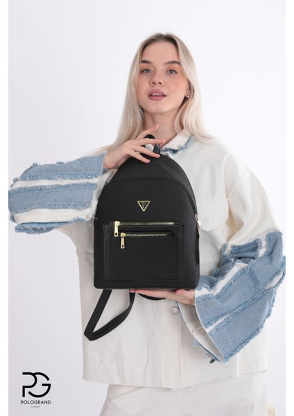 Orijinal Kadın Çok Gözlü Lüks Konfor Modeli Ayarlanabilir Askılı 3 Bölmeli Şık Sırt ve Omuz Çantası indirimleri