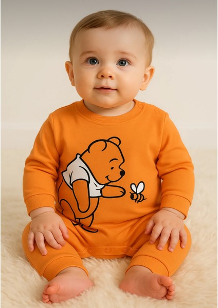 Winnie The Pooh Arı Baskılı Tulum