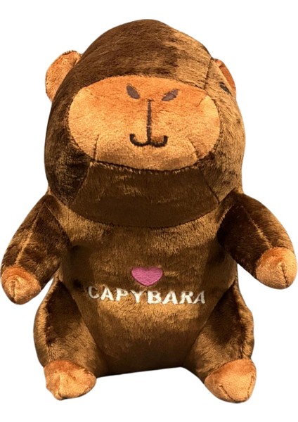 Capybara Oturan Nakışlı Peluş, Uyku Arkadaşı Kapibara Peluş Yastık 25 cm fiyatları