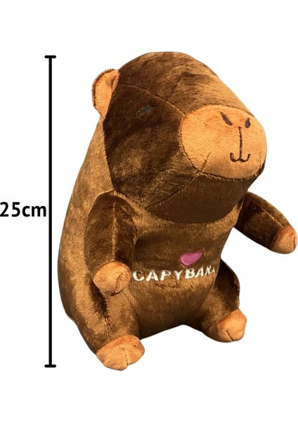 Capybara Oturan Nakışlı Peluş, Uyku Arkadaşı Kapibara Peluş Yastık 25 cm modelleri