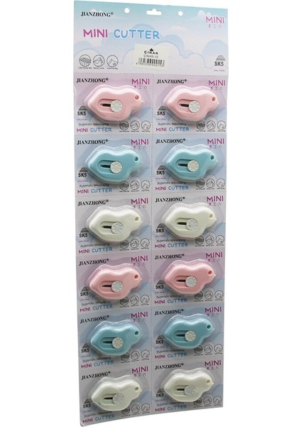 12 Adet Penguen Mini Cep - Çanta Falçata - Maket Bıçak (4172)