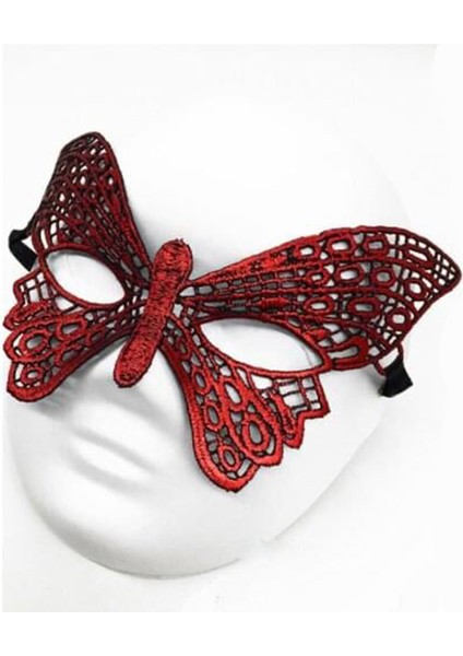 Kırmızı Dantel Masquerade Maskesi 7 No (4172) fiyatları