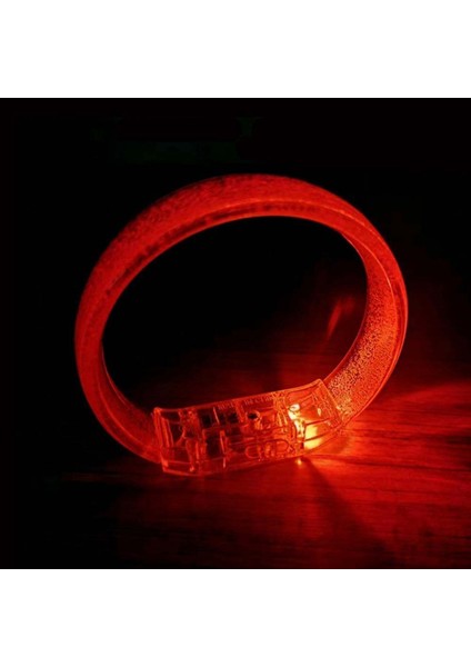 Kırmızı LED Işıklı Baskı Yapılabilen Pilli Bileklik Bilezik 1,5 cm Genişlik (4172) fiyatları