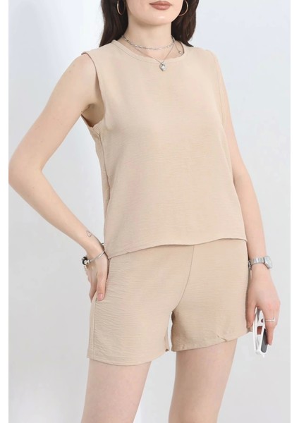 Şortlu Ayrobin Takım Bej fiyatları