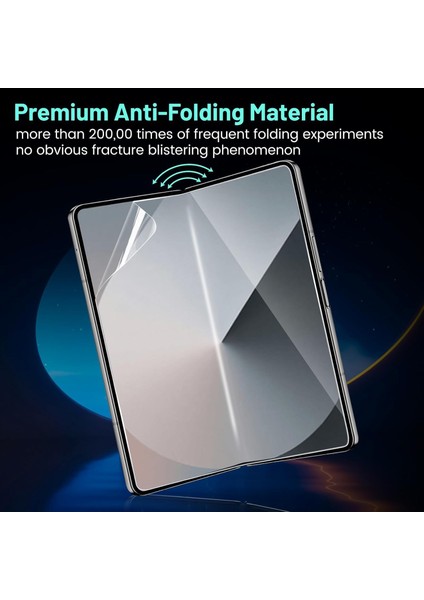 Samsung Galaxy Z Fold 7 ile Uyumlu Ön ve Arka Ekran Koruyucu 2 In 1 Set