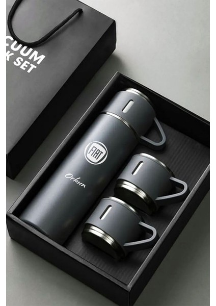 Kişiye Özel 3 Bardaklı 500ML Çelik Araç Baskılı Termos–12 Saat Isı Koruma, Sızdırmaz ve Taşınabilir fiyatları