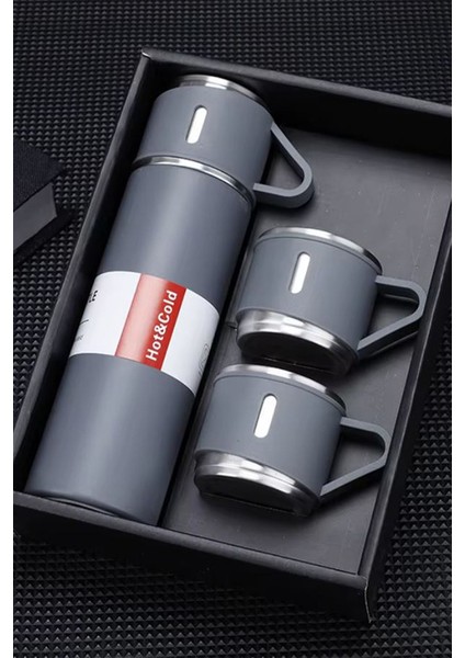 Kişiye Özel 3 Bardaklı 500ML Çelik Araç Baskılı Termos–12 Saat Isı Koruma, Sızdırmaz ve Taşınabilir fırsatları