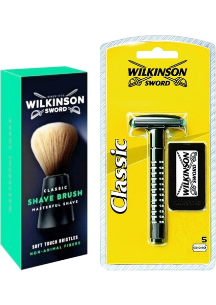 Klasik Tıraş Seti, Tıraş Bıçağı, 5'li Jilet, Tıraş Fırçası