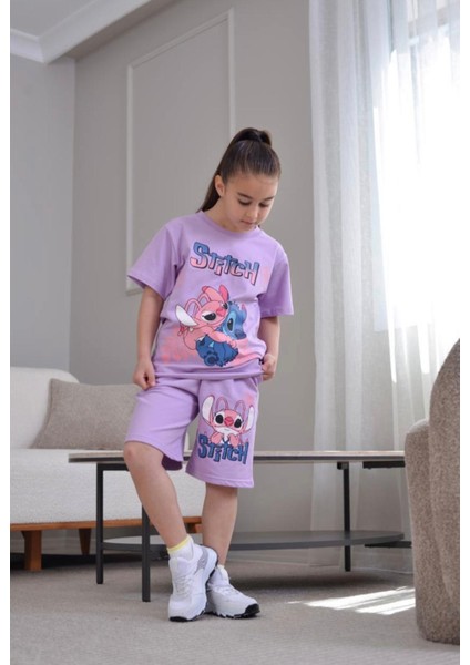 Stitch Baskılı Kız Çocuk Kız Alt-Üst Takım fiyatları