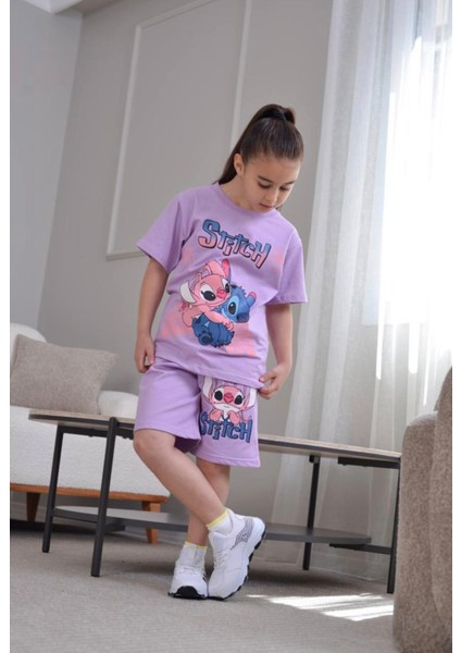 Stitch Baskılı Kız Çocuk Kız Alt-Üst Takım modelleri