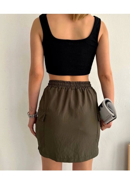 Kargo Cep Ince Paraşüt Etek Haki S241019 fırsatları