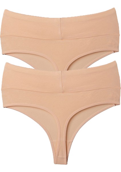 Tanga Yüksek Bel Toparlayıcı Pamuk 2'li Paket