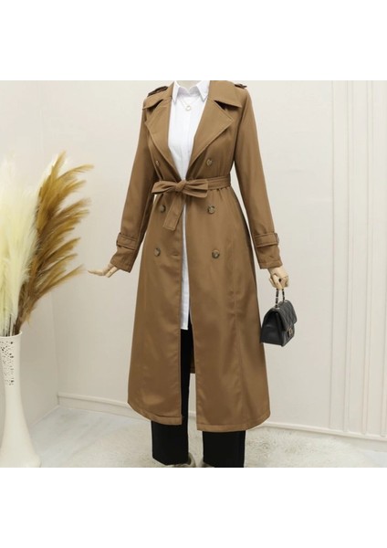 Astarlı Kemerli Trenckot Taba fiyatları