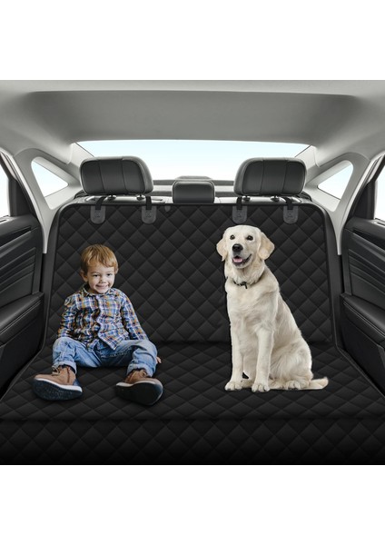Araba Koltuk Kılıfı 3’lü Set Sıvı Geçirmez Ön ve Arka Koltuk Koruyucu Örtü Bagaj Havuzu