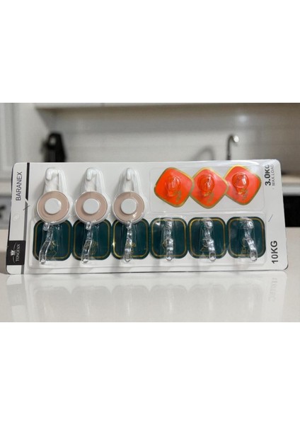 Yapışkan Duvar Askısı Seti 12'li – Çok Amaçlı, Pratik, Deliksiz Montaj