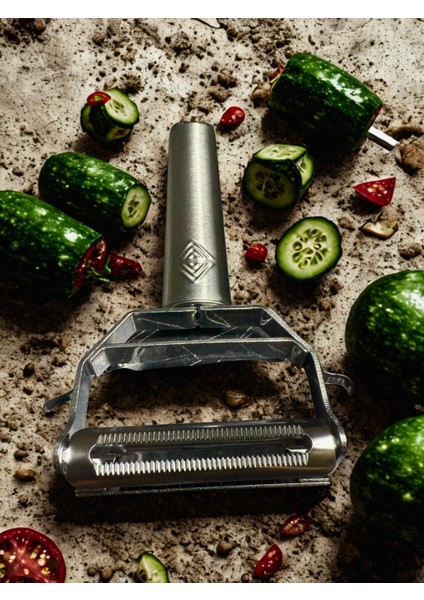 Paslanmaz Çelik Sebze Soyacağı – Çok Amaçlı Metal Rende & Dilimleyici – Dayanıklı Mutfak Aleti