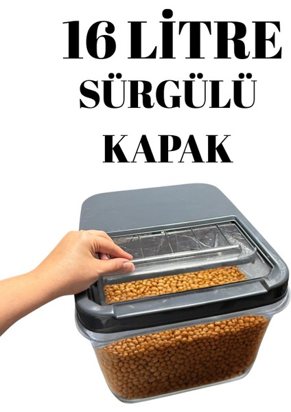 16 Litre Sürgülü Kapaklı Saklama Kabı - Şeffaf Plastik Kutu, Pratik ve Dayanıklı Tasarım fiyatları