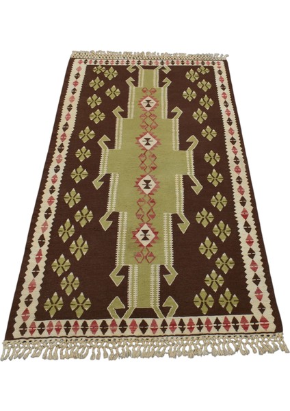 El Dokuma Başyapıt Afgan Yün Kilim 6312