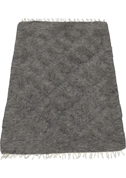 Yeni El Dokuma Tek Renk Tiftik Yün Siirt Kilimi 6302
