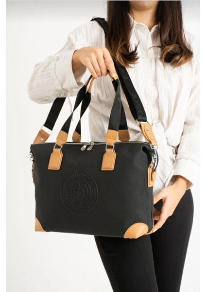 Kadın Büyük Boy Lakost Kumaş El ve Omuz Çantası modelleri