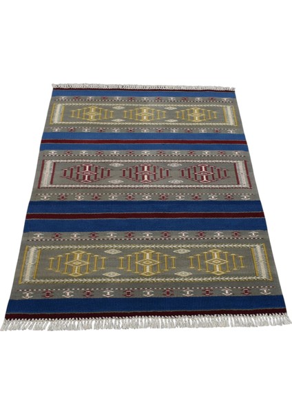 Yeni El Dokuma Otantik Batı Anadolu Balıkesir Yün Kilim 6301