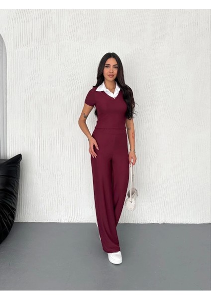 Ottoman Kumaş Beyaz Gömlek Yaka Takım S4142