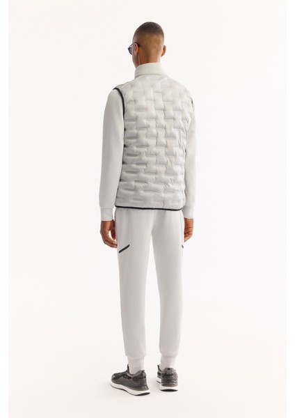 Erkek Gri Dik Yaka Su İtici Rüzgar Geçirmez Hafif Şişme Comfort Fit Yelek A52Y6583 fırsatları