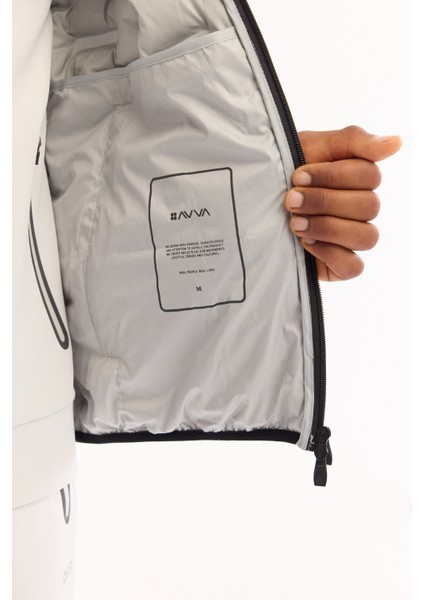 Erkek Gri Dik Yaka Su İtici Rüzgar Geçirmez Hafif Şişme Comfort Fit Yelek A52Y6583