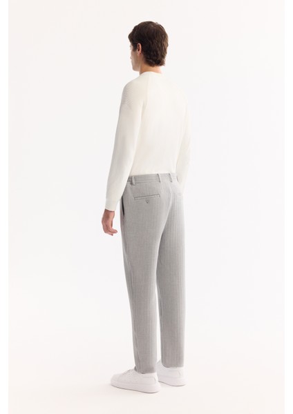 Erkek Gri Yandan Cepli Bi-Strech Hafif Gofreli Slim Fit Pantolon A52Y3203 modelleri