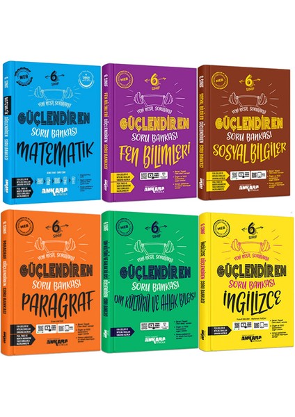6. Sınıf Güçlendiren Matematik Fen Bilimleri Sosyal Bilgiler Paragraf Din Kültürü Ingilizce Soru Bankası