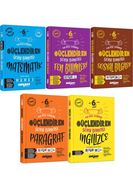 6. Sınıf Güçlendiren Matematik Fen Bilimleri Sosyal Bilgiler Paragraf Ingilizce Soru Bankası