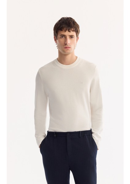 Erkek Lacivert Yanı Lastikli Bi-Stretch Hafif Çizgili Slim Fit Pantolon A52Y3204 indirimleri