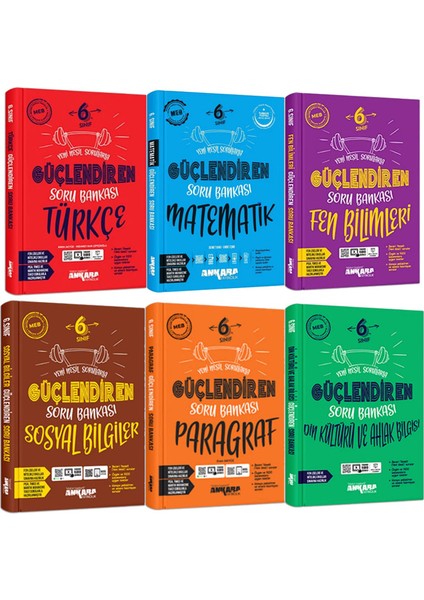 6. Sınıf Güçlendiren Türkçe Matematik Fen Bilimleri Sosyal Bilgiler Paragraf Din Kültürü Soru Bankası