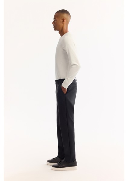 Erkek Siyah Bi-Stretch Teknik Kumaş Slim Fit Pantolon A52Y3209 modelleri