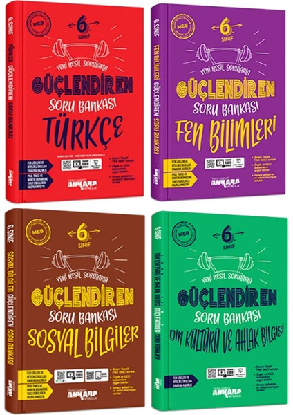 6. Sınıf Güçlendiren Türkçe Fen Bilimleri Sosyal Bilgiler Din Kültürü Soru Bankası