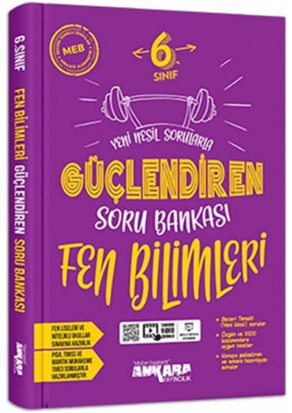 6. Sınıf Güçlendiren Türkçe Fen Bilimleri Soru Bankası 2025 Güncel Basım modelleri