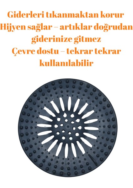 Silikon Lavabo ve Duş Gideri Süzgeci | Tıkanıklık Önleyici Gider Kapağı – Tekrar Kullanılabilir modelleri