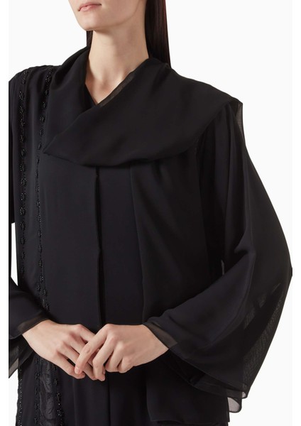 Şifon Dantel Işlemeli Abaya ile Şık ve Modern Bir Görünüm Yakalayın fırsatları