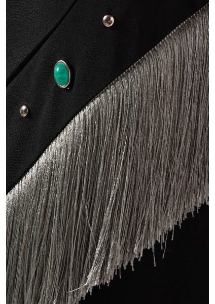 Şıklığı Yansıtan Süslemeli Fringeli Abaya ve Sheila Takımı indirimleri