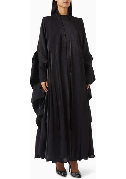 Üç Parça Şık Abaya Seti Ince Kumaşıyla Modern ve Zarif Tasarım