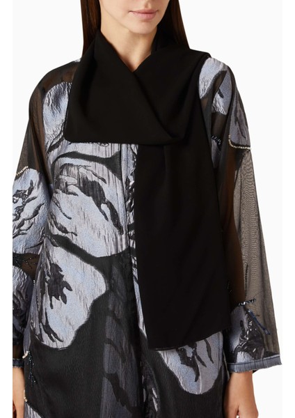 Şık Organza Abaya Çiçekli Boncuk Detaylı Uzun Kollu Model ile Zarif Görünüm fırsatları