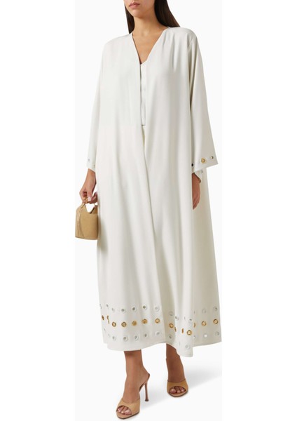 Şık Dikiş Detaylı Uzun Kollu Abaya Rahat Kesim ve Şila ile Modern Görünüm fiyatları