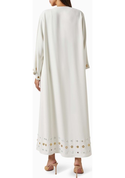 Şık Dikiş Detaylı Uzun Kollu Abaya Rahat Kesim ve Şila ile Modern Görünüm modelleri