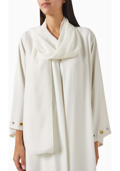 Şık Dikiş Detaylı Uzun Kollu Abaya Rahat Kesim ve Şila ile Modern Görünüm fırsatları