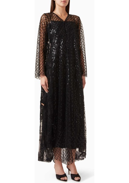 Şık Dantel Abaya 3D Çiçek Detayları ile Zarif ve Konforlu Günlük Kullanım Için Ideal